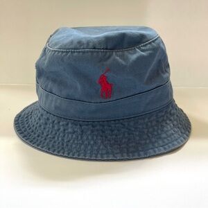 Kids Ralph Lauren Polo Cotton Chino Blue Bucket Hat - Size S/M (4-6 yr old)